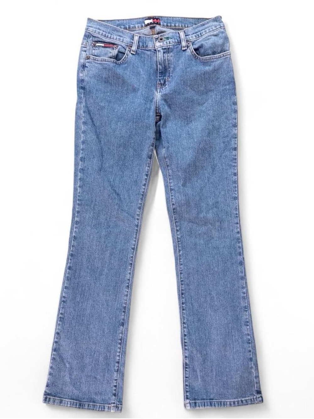 Vintage 90s Tommy Hilfiger Bootcut Jeans Size 5/31 Medium Wash Denim